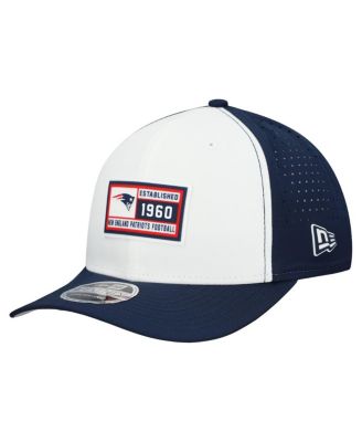New Era - Men's White/Navy New England Patriots Established Patch 9SEVENTY Adjustable Hat