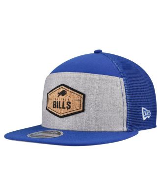 New Era - Men's Gray/Royal Buffalo Bills Cork Split Panel 9FIFTY Trucker Snapback Hat