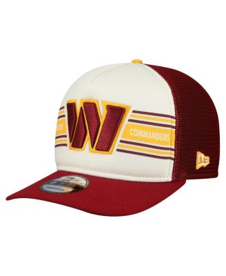 New Era - Men's Cream/Burgundy Washington Commanders Banner A-Frame 9FIFTY Snapback Hat