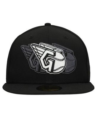 Men's Black Cleveland Guardians Tri-Hit 59FIFTY Fitted Hat