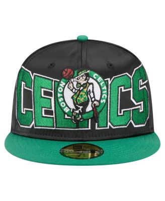 Men's Black/Kelly Green Boston Celtics Satin Two-Tone 59FIFTY Fitted Hat