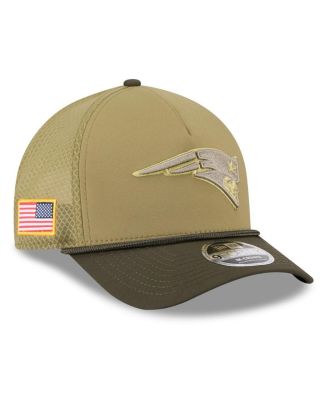 New Era - Big Boys and Girls Green/Dark Green New England Patriots 2025 Salute to Service 9FORTY A-Frame Adjustable Hat