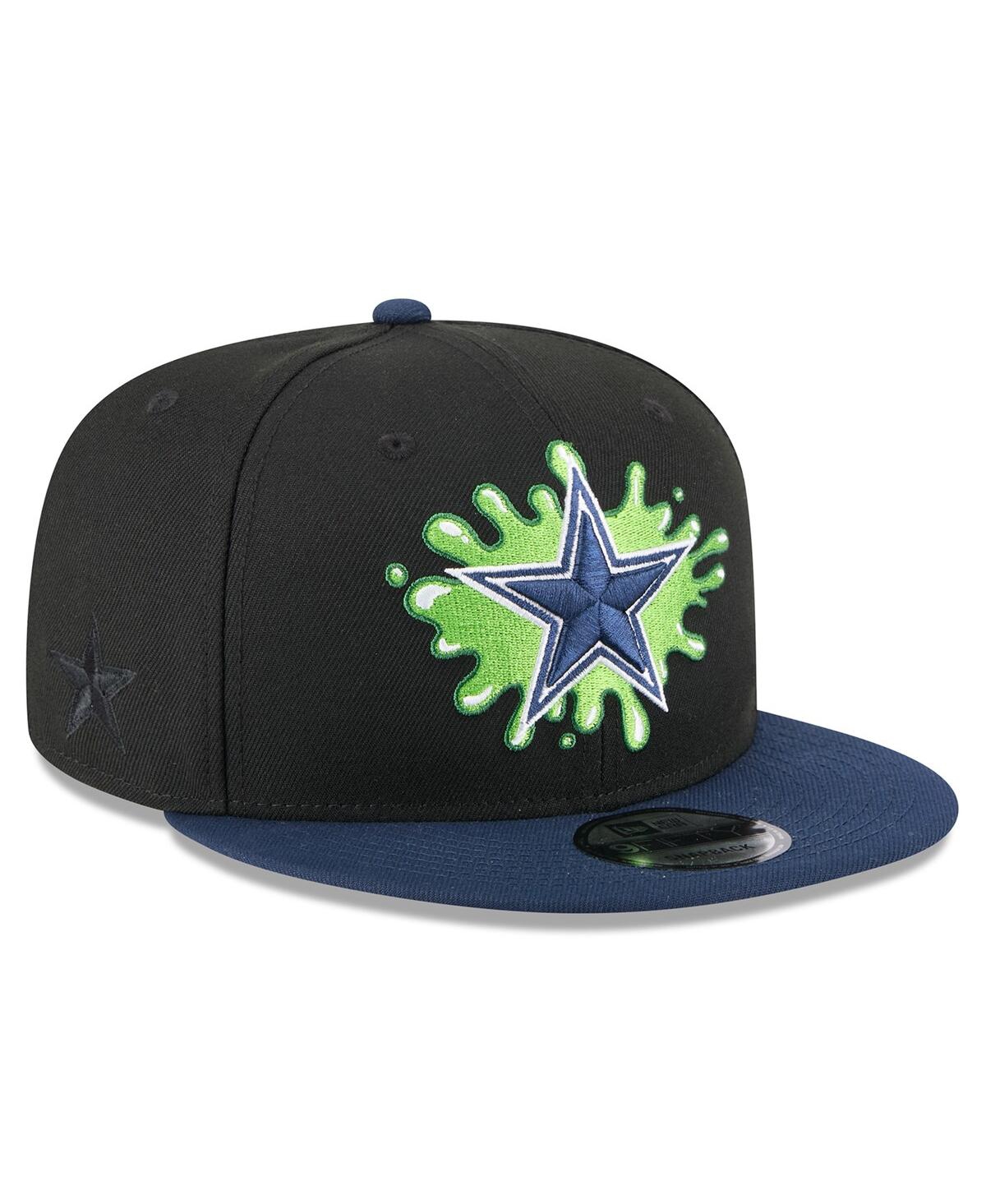 New Era Men's Black/Navy Dallas Cowboys Nickelodeon Slime 9FIFTY Snapback Hat