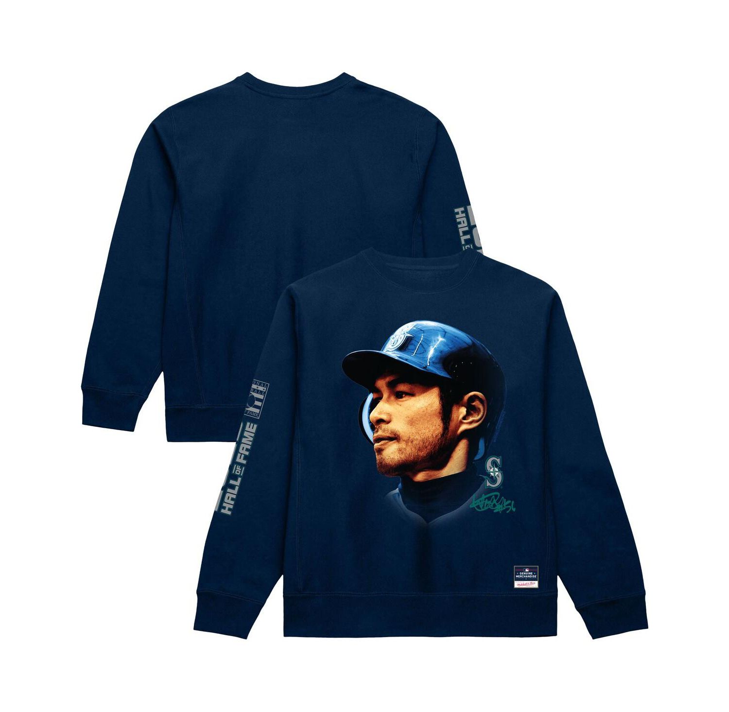 Men's Ichiro Suzuki Navy Seattle Mariners Hall of Fame Sweatshirt