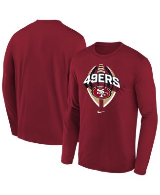 Nike - Big Boys and Girls Scarlet San Francisco 49ers Primetime Legend Icon&nbsp;Long Sleeve Performance T-Shirt