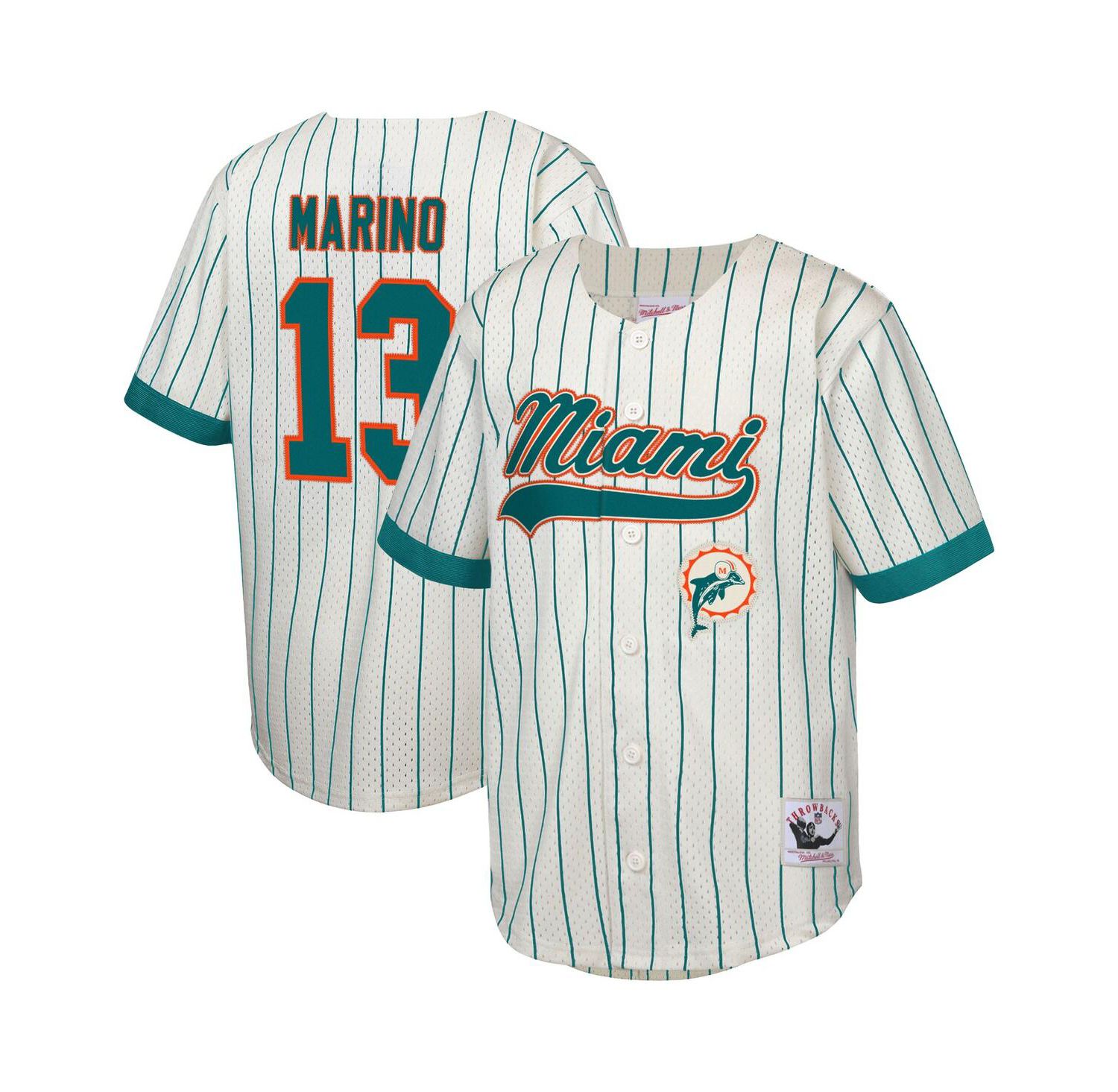 Big Boys and Girls Dan Marino Cream Miami Dolphins Retired Player Name & Number Baseball Jersey