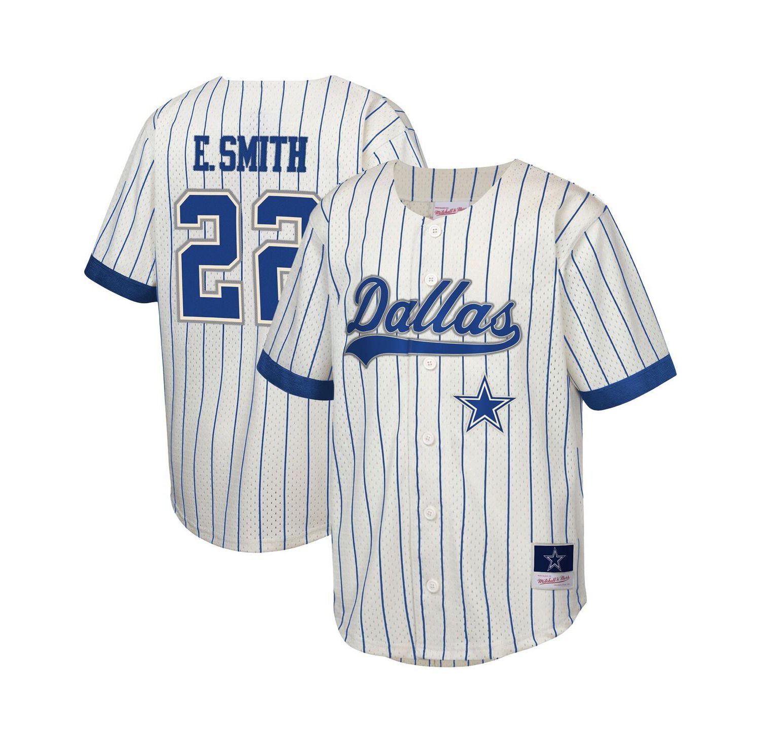 Big Boys and Girls Emmitt Smith Cream Dallas Cowboys Retired Player Name & Number Baseball Jersey