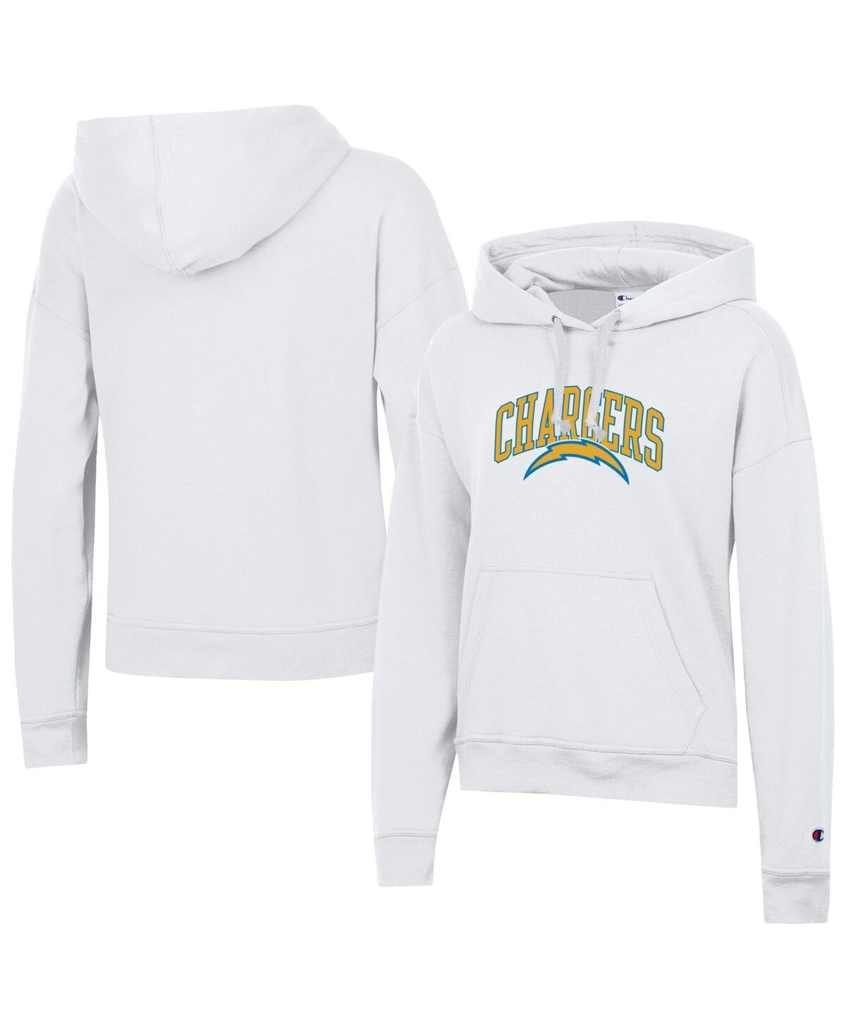 Champion Women's White Los Angeles Chargers Power Blend Hoodie In White