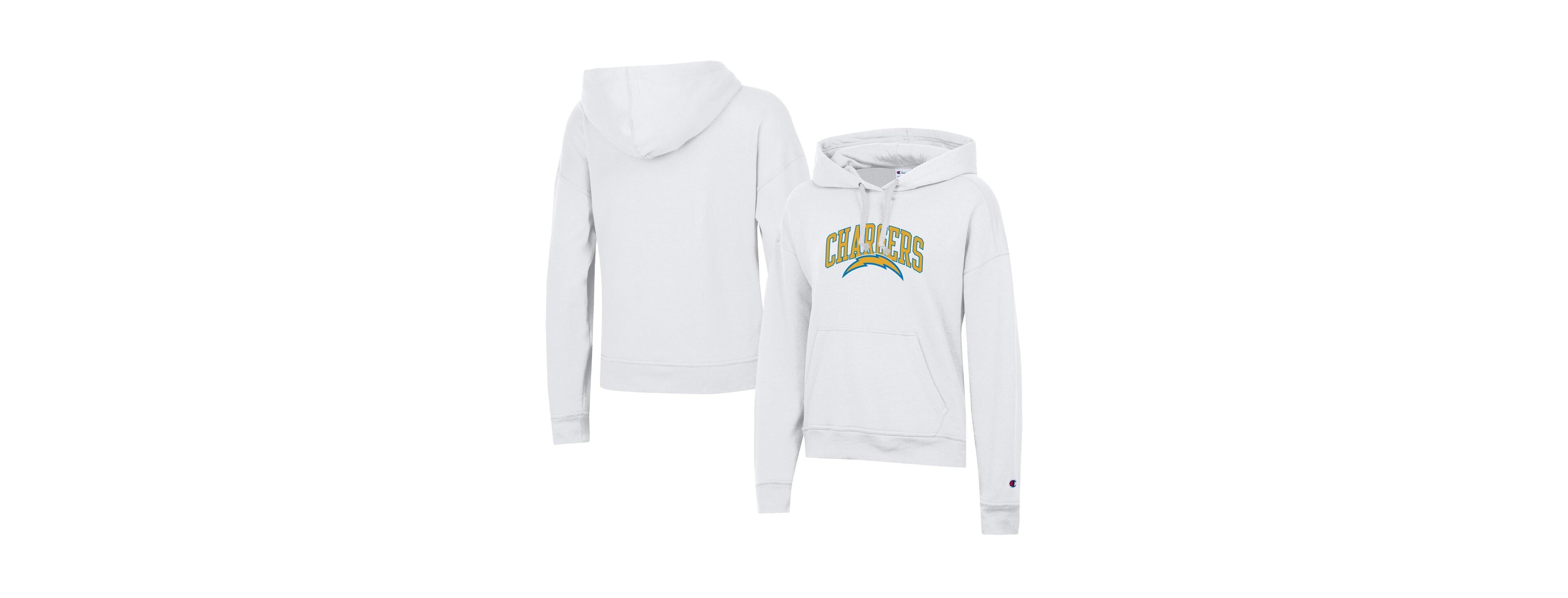 Champion Women's White Los Angeles Chargers Power Blend Hoodie