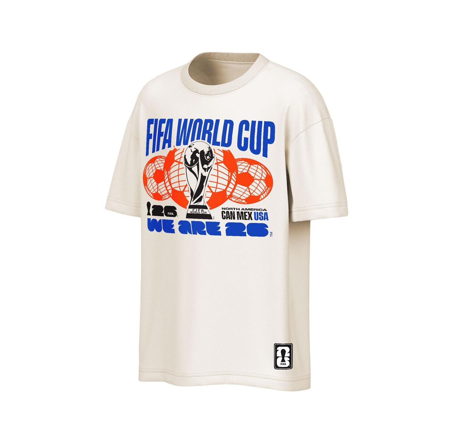 Men's Natural 2026 FIFA World Cup Oversized Fashion T-Shirt
