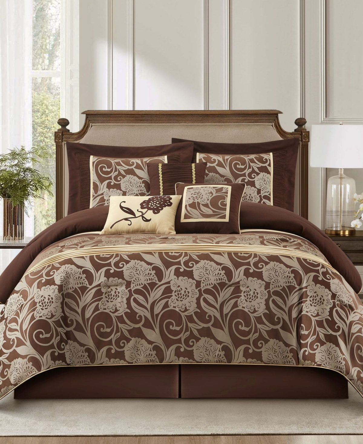 Stratford Park Mollybee 7-piece Comforter Set, Queen In Brown