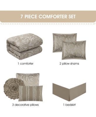 Alameda Floral 7-Pc. Comforter Set, King