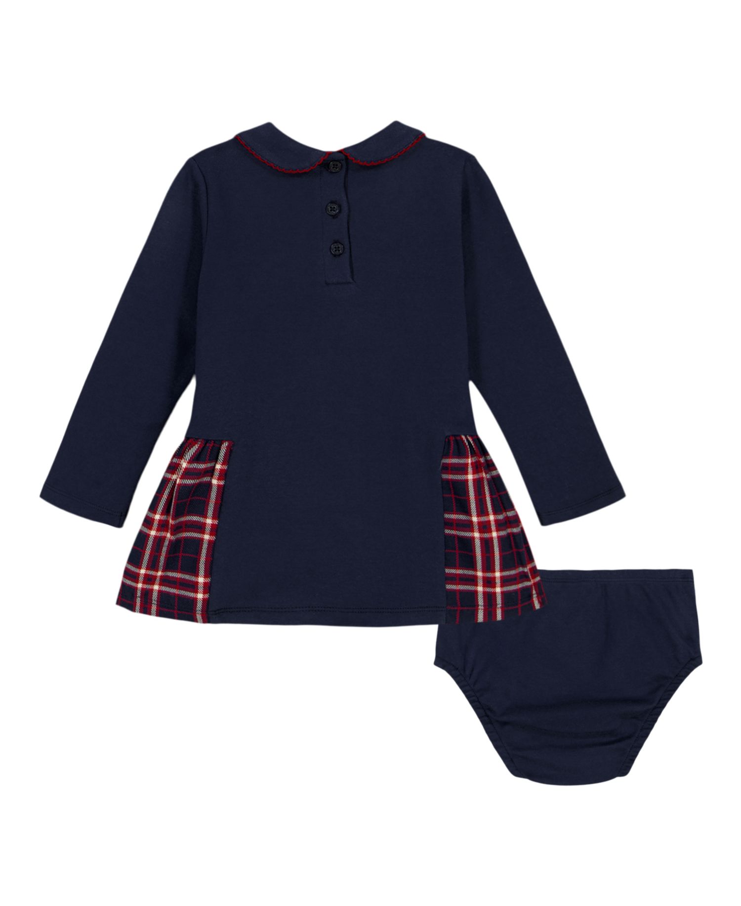 Baby Girls' Long-Sleeve Dress and Diaper Cover, 2-Piece Set