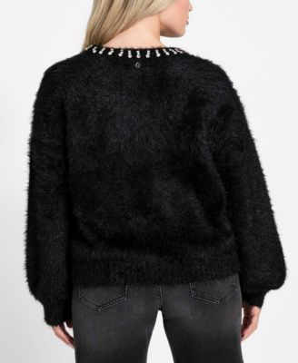 Women's Arisa Rhinestone-Trim Sweater