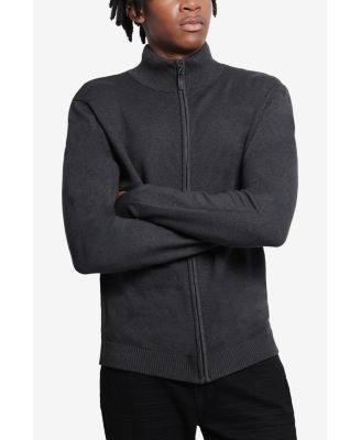 Men's Full Zip Mock Neck Sweater
