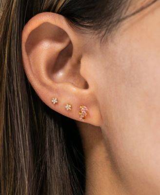 Crystal Gold Plated Sparkling Seahorse Studs