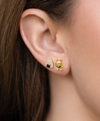 Crystal Tokyo Gold Plated Stud Set