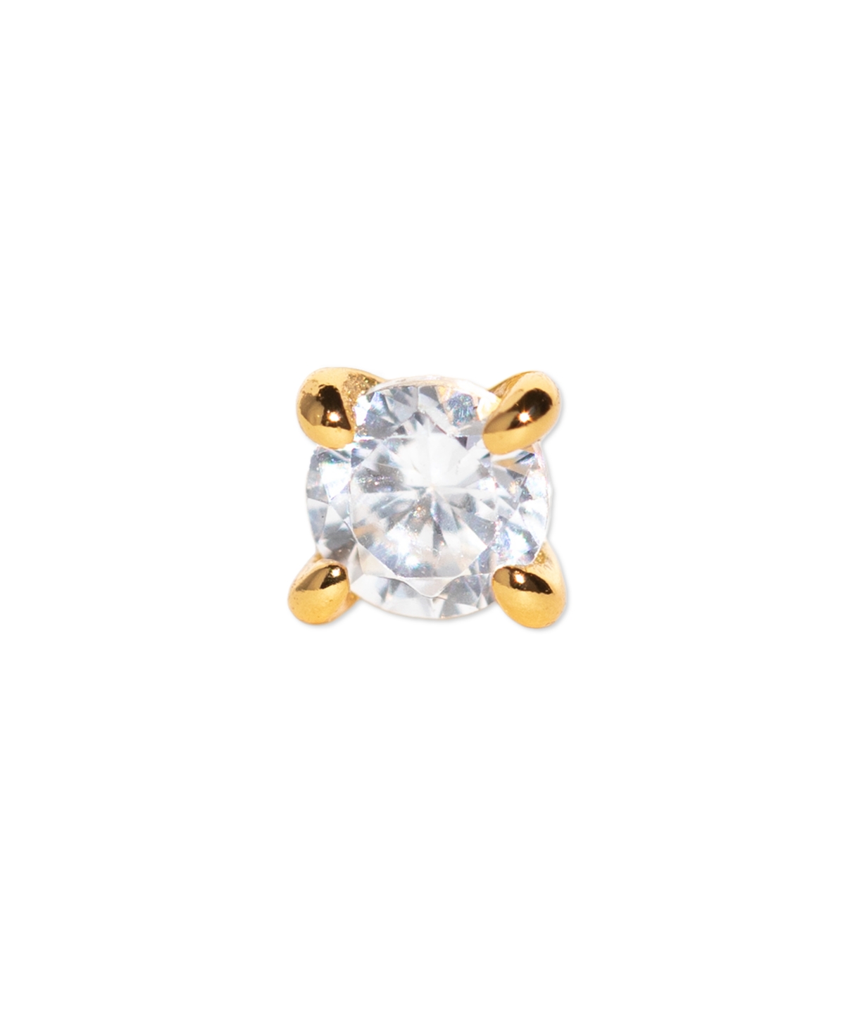 Girls Crew Crystal Dainty Brilliance Flat Back Gold Plated Earrings In Gold