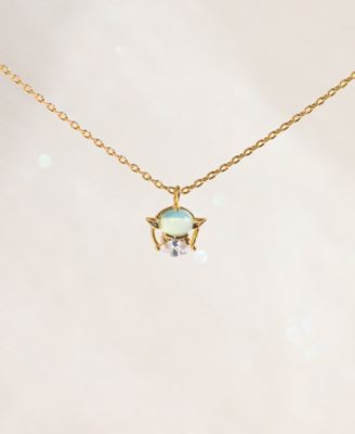 Crystal Star Wars Grogu Gold Plated Necklace