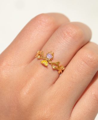 Disney Princess Beauty and the Beast Belle Crystal Gold Plated Rings