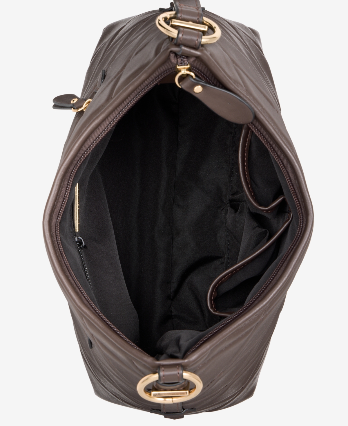 Giani Bernini Small Quilted Soft Shoulder Crossbody, Exclusively At Macy's In Brown