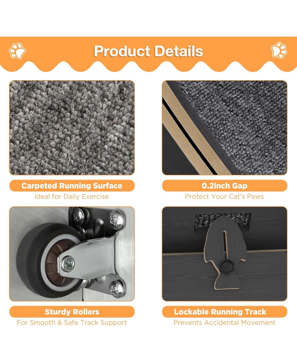 Aecojoy 43.3'' Cat Wheel for Indoor Cats