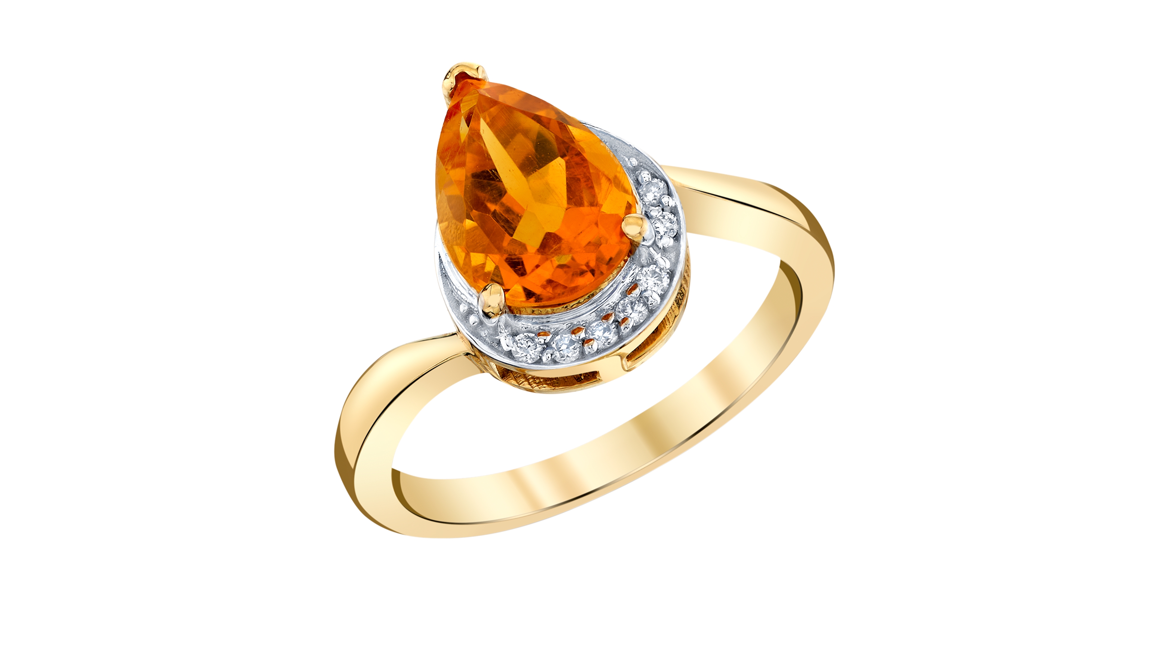 Macy's Citrine (1-3/4 ct. t.w.) and Diamond Accent Ring in 10K Yellow Gold