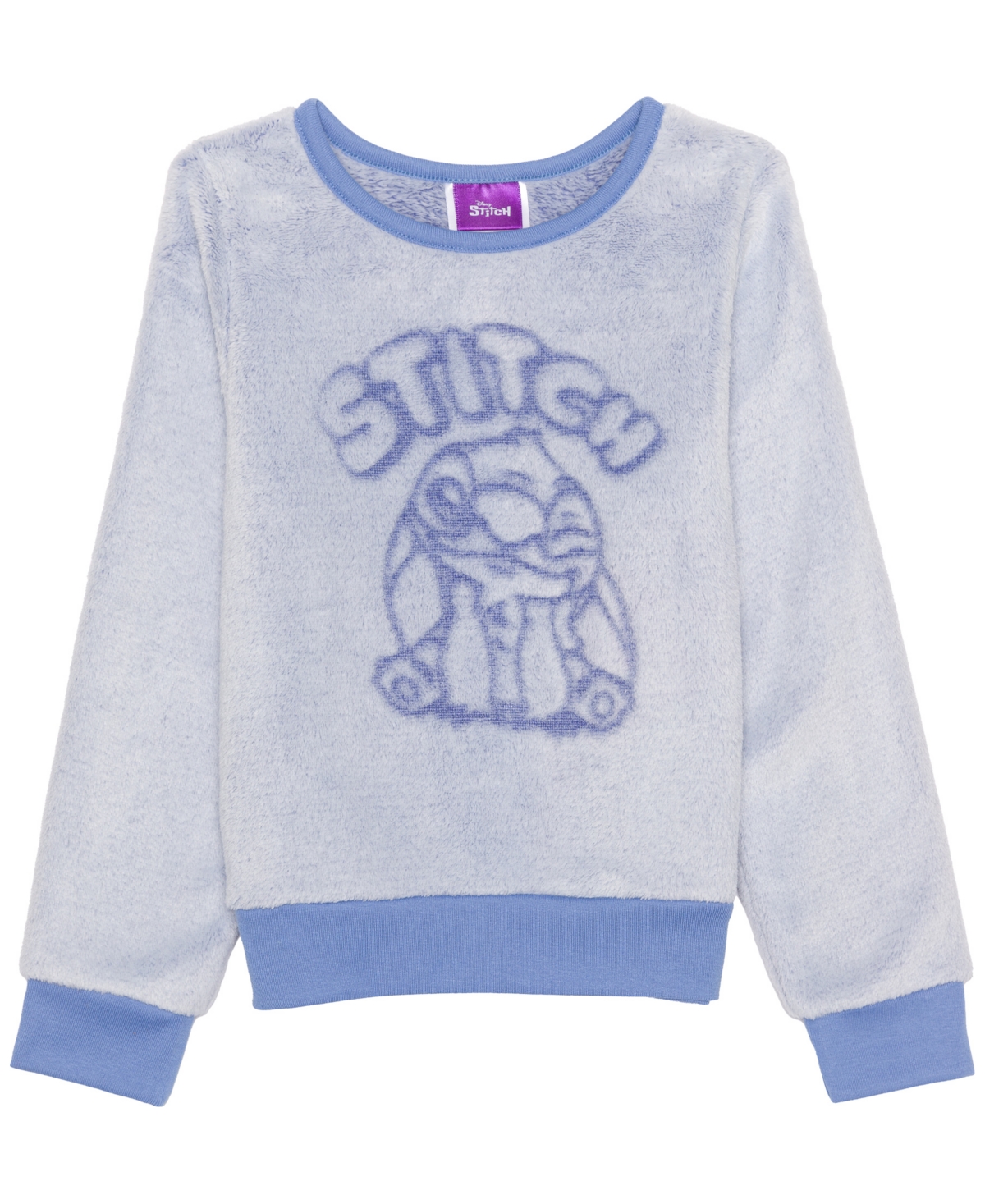 Disney Girls 2T-6X Stitch Print Long-Sleeve Sweater