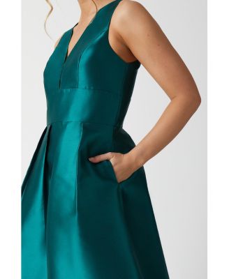 Women's Twill Midi Bridesmaid Dress