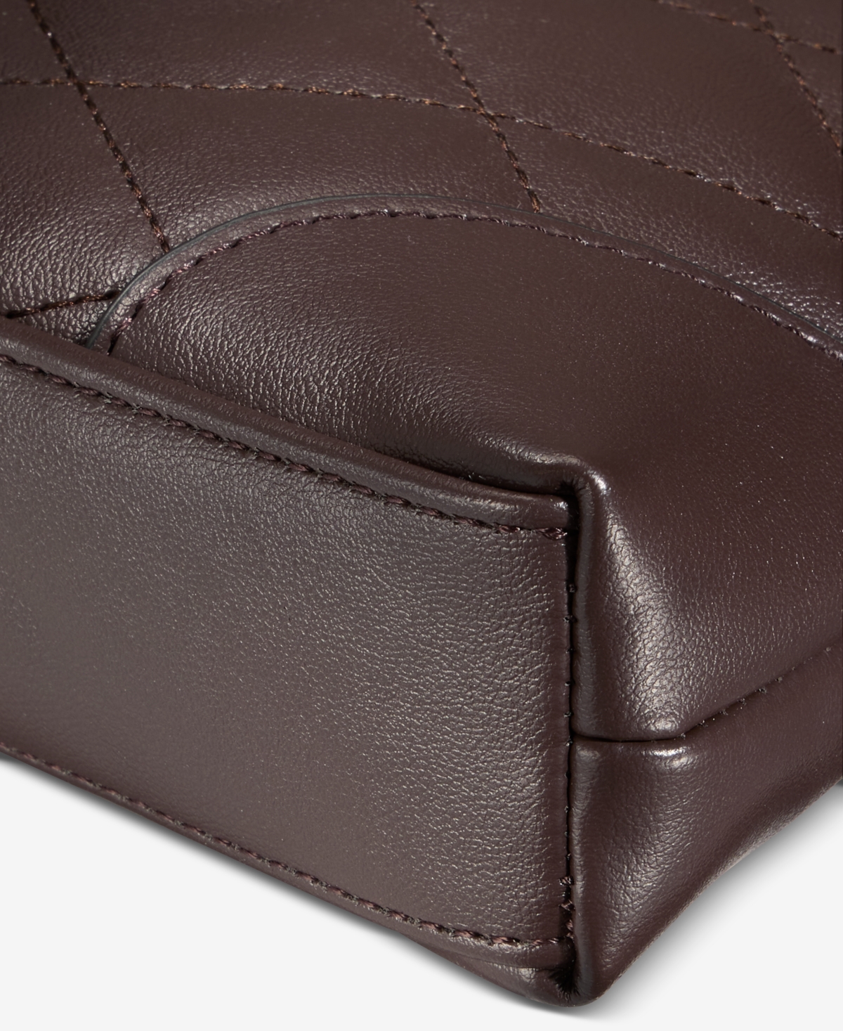 Giani Bernini Small Quilted Crossbody Wristlet, Macy's Exclusive In Brown