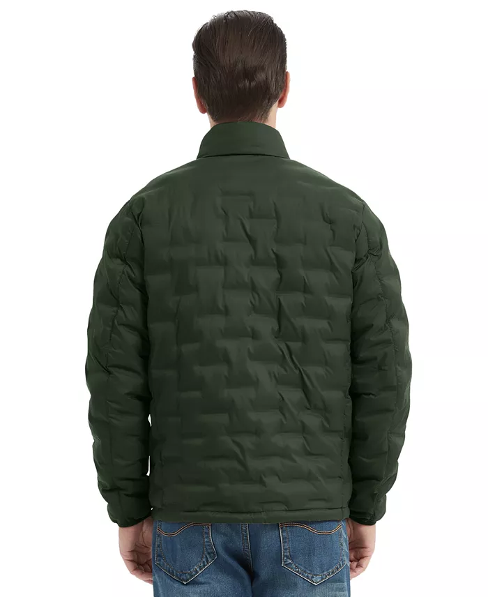 Men's Stand Collar Lightweight Warm Cube Jacket - thumbnail 7