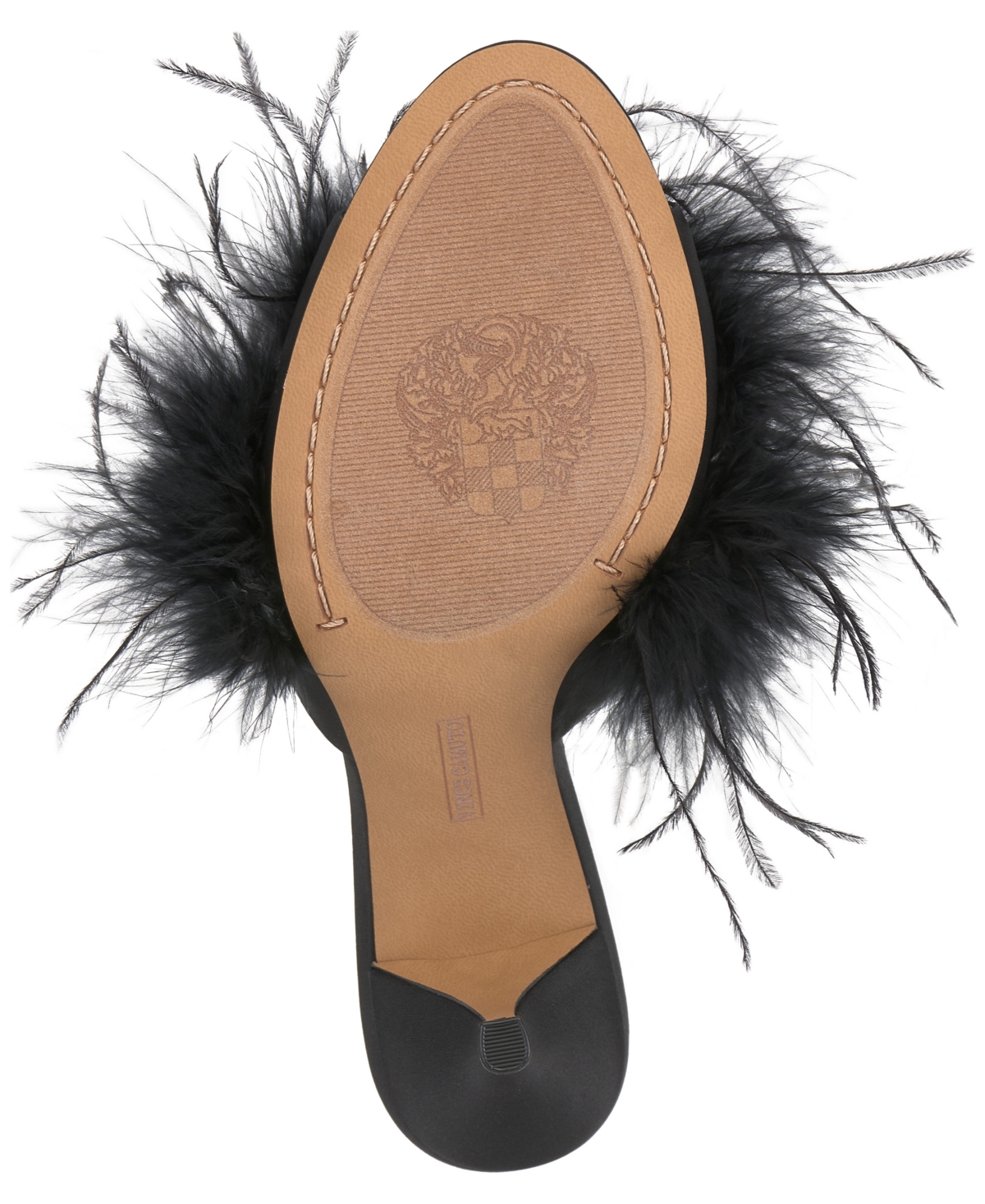 Vince Camuto Women's Paelly High-Heel Feathered Dress Mules