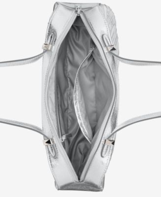 Nedda Rushed Metallic Satchel, Exclusively at Macy's