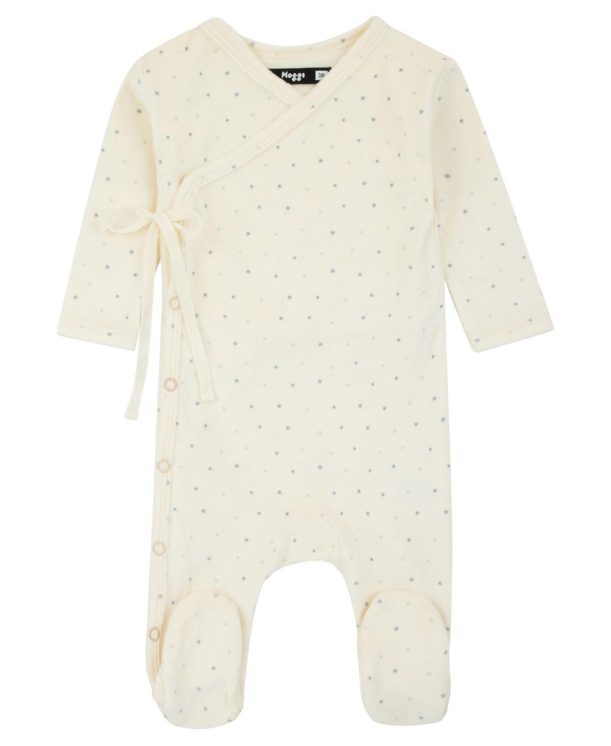 NoggiWear Kids Velour Dot Pattern Wrap Footie