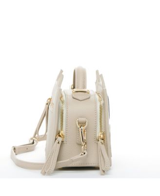 Pebble Leather Cat Crossbody Bag Cute Top Handle Purse Small Shoulder Handbag