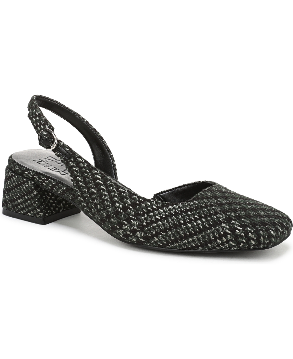 Naturalizer Jayla Mid-heel Square Toe Slingback Pumps In Black