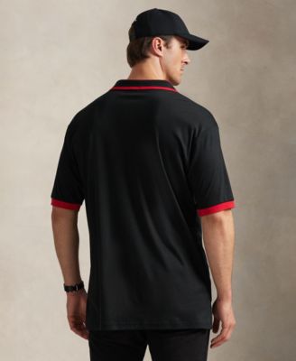 Men's Big & Tall Striped Soft Cotton Polo Shirt