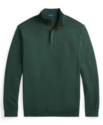 Men's Big & Tall Luxury Jersey Quarter-Zip Pullover