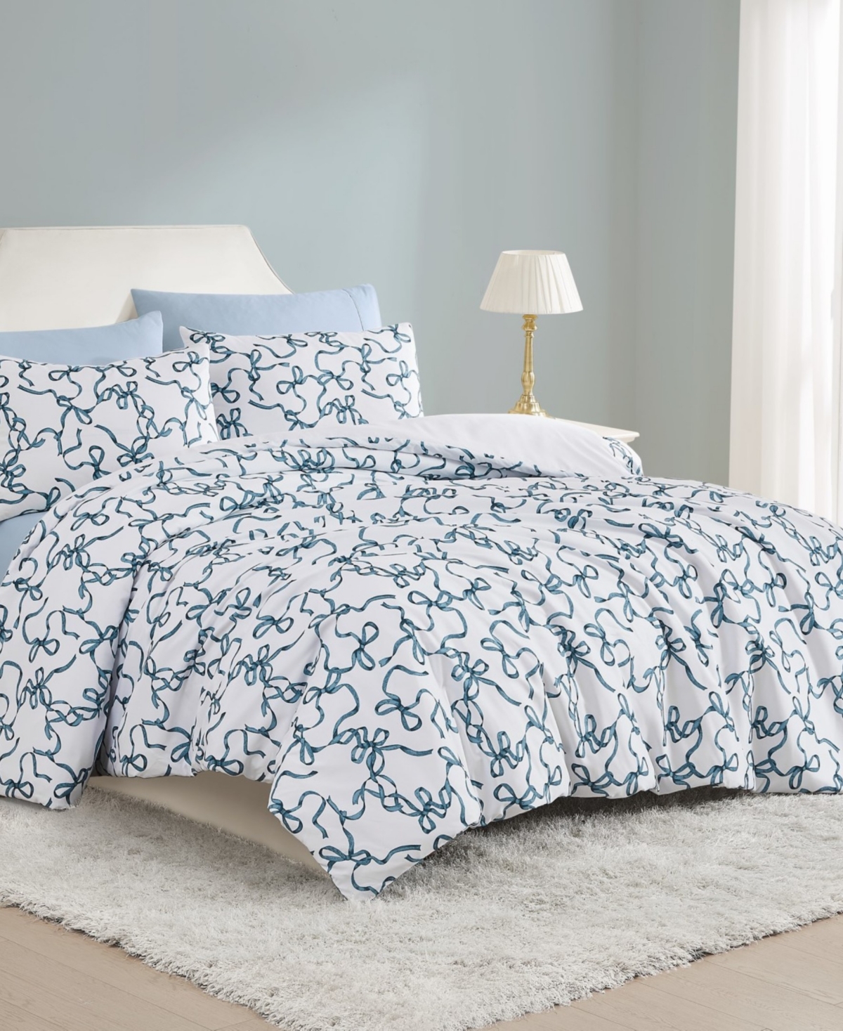 Truly Soft Printed Bow Whimsy 3-Pc. Comforter Set