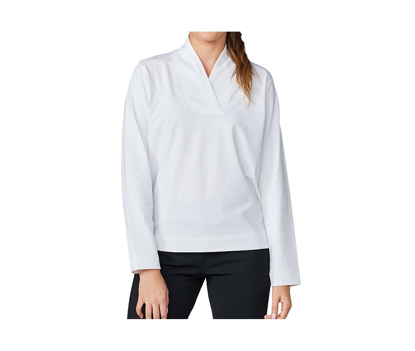 Женский свитер Sofibella Staples Golf Pullover, цвет: Белый — фото 3