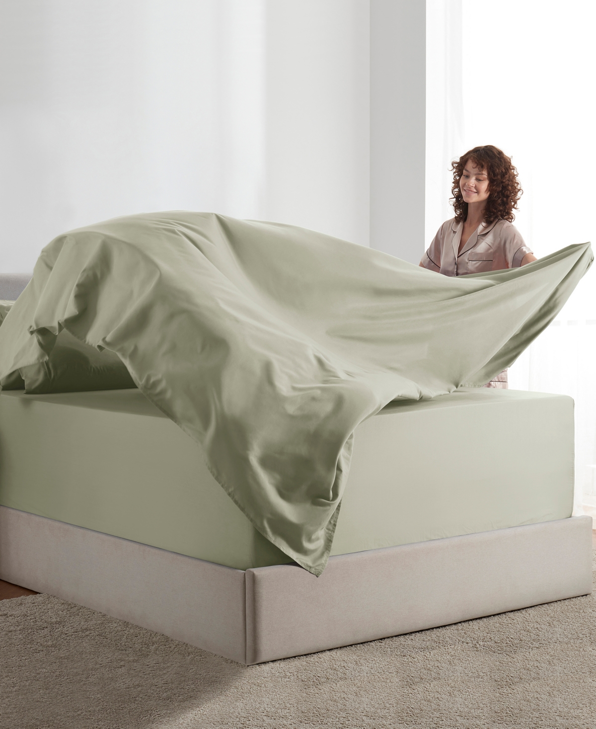 Nestl Extra Deep Pocket 6-pc. Sheet Set, Full In Green