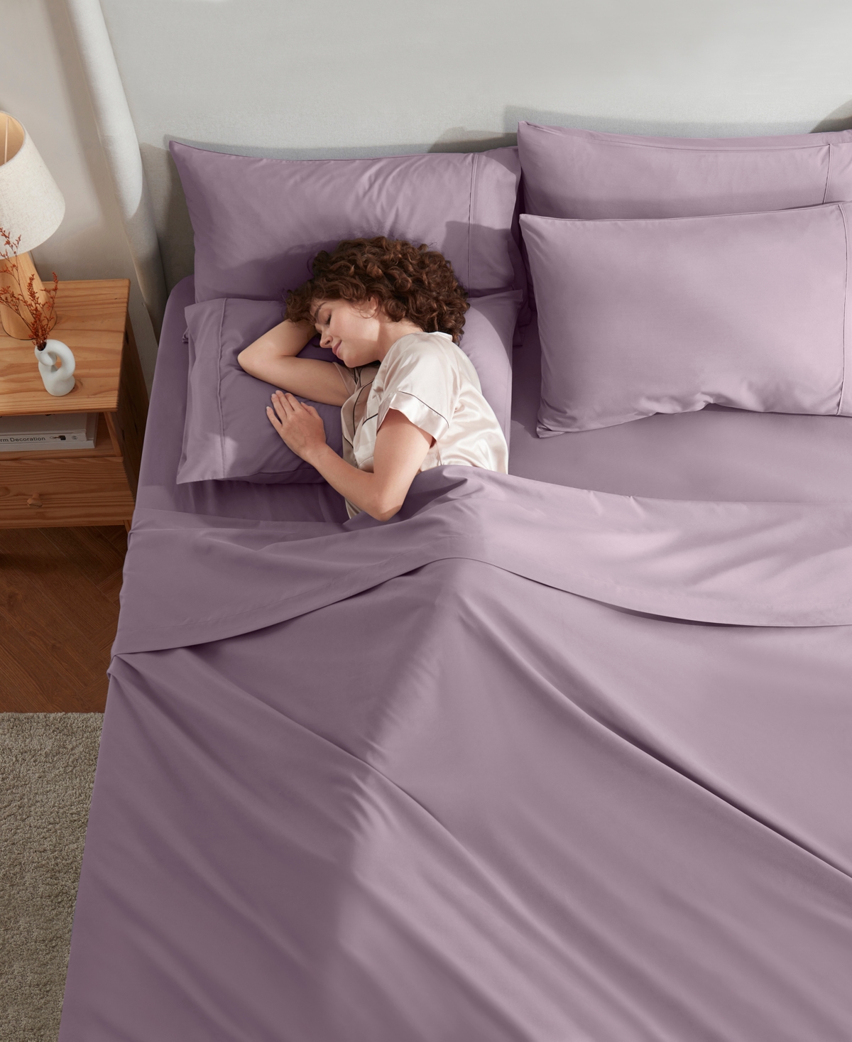 Nestl Extra Deep Pocket 7-pc. Sheet Set, King Split In Purple