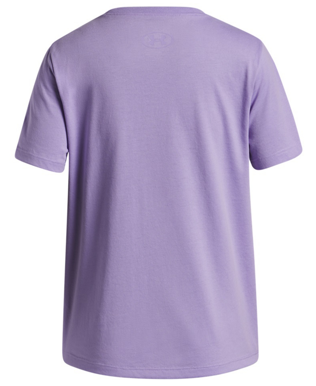 Under Armour Girls 6-16 Short-sleeves Rival Shimmer T-shirt In Purple