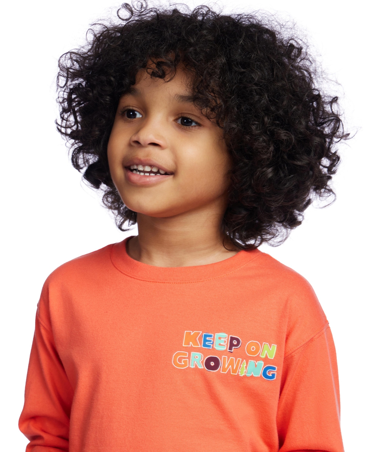 Color Lab Boys 2-10 Printed Long-sleeve T-shirt In Orange