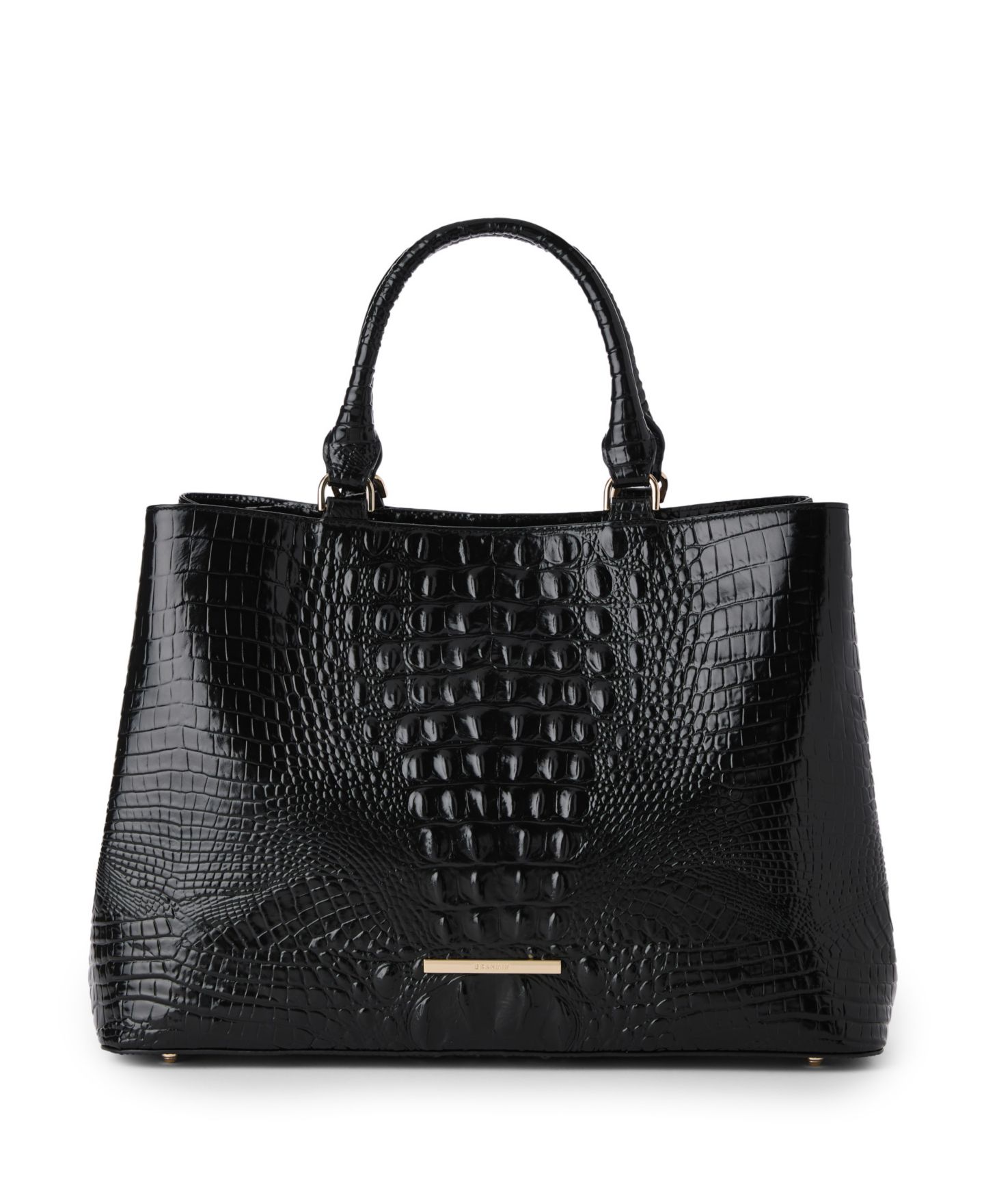 Женская сумка Brahmin Denise Extra-Large Leather Carryall Satchel, цвет: Чёрный — фото 1