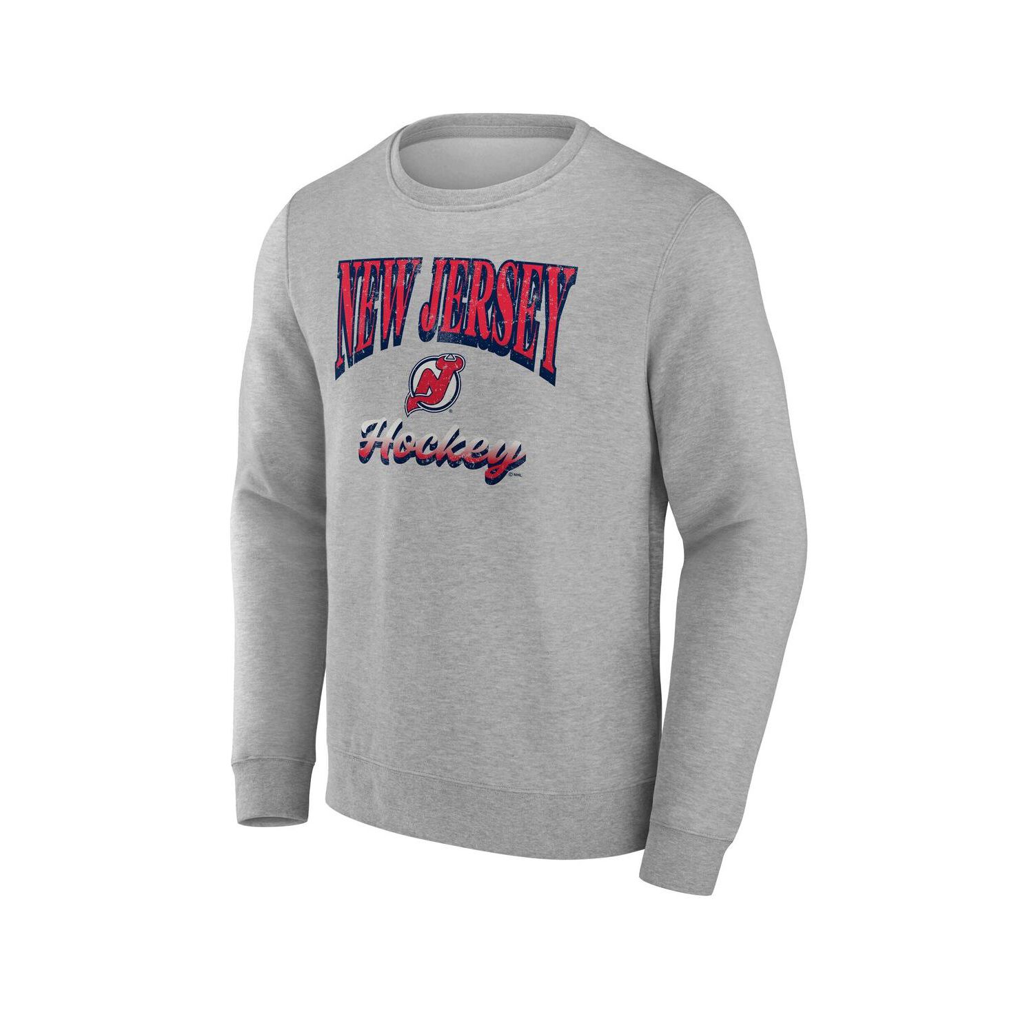 Men's Gray New Jersey Devils Light the Candle Fleece Pullover Sweatshirt