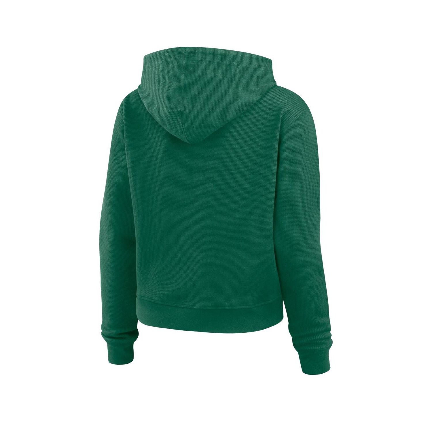 Women's Green New York Jets Waffle Hoodie Pullover Top