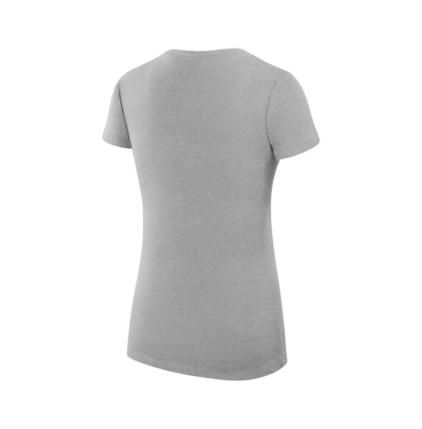 Женская футболка G-III 4Her by Carl Banks Heather Gray Detroit Lions Super-Slim Fit Lightweight Subtle Football V-Neck — фото 3