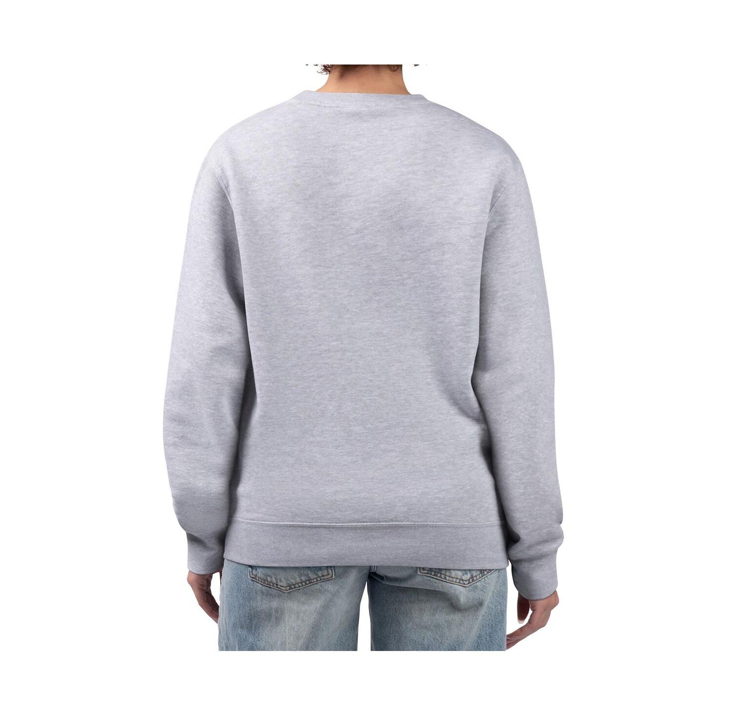 Women's Heather Gray Green Bay Packers Large Team Graphic Fleece Pullover Sweatshirt