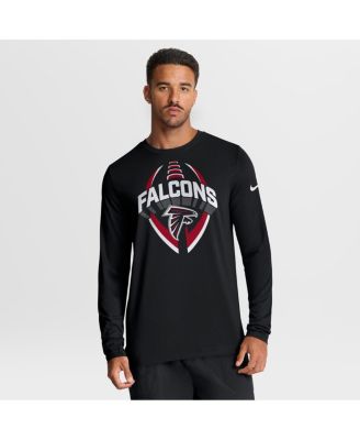 Nike - Men's Black Atlanta Falcons Primetime Legend Icon Performance Long Sleeve T-Shirt